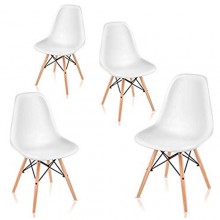 Pack 4 sillas estilo nórdico McHaus Saona Blancas