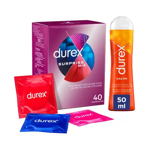 Pack 40x Preservativos Durex Surprise Mix con lubricante Durex