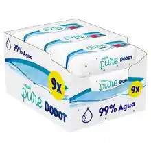 Pack 432 Toallitas Dodot Aqua Pure para Bebé, 99% Agua
