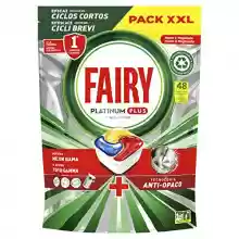 Pack 48 cápsulas Fairy Platinum Plus Todo En Uno Limón