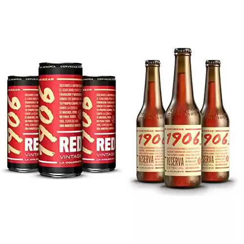 Pack 48 cervezas: 24x latas 1906 Red Vintage 33cl + 24x botellas 1906 Reserva Especial 33cl