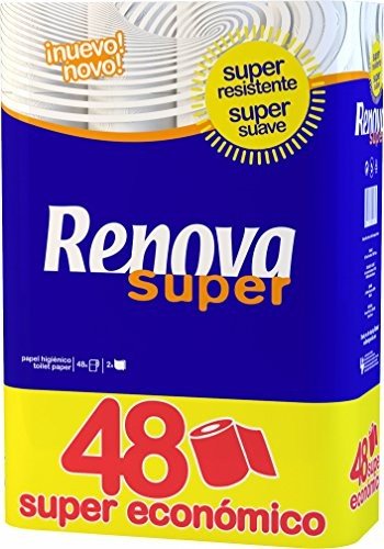Pack 48 rollos Papel higiénico Renova Super