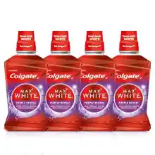 Pack 4x 500ml Enjuague bucal Colgate Max White Purple Reveal