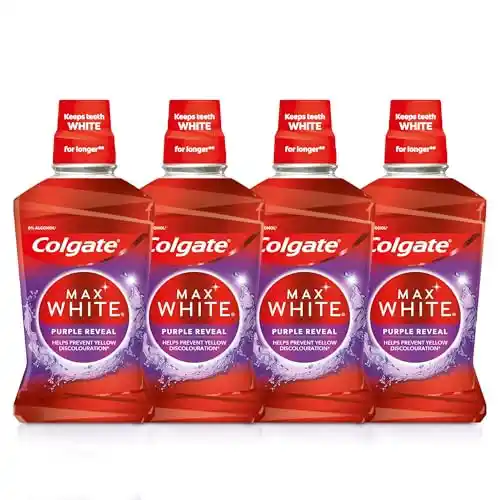 Pack 4x 500ml Enjuague bucal Colgate Max White Purple Reveal