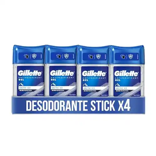 Pack 4x desodorante Gillette Arctic Ice Gel 70ml