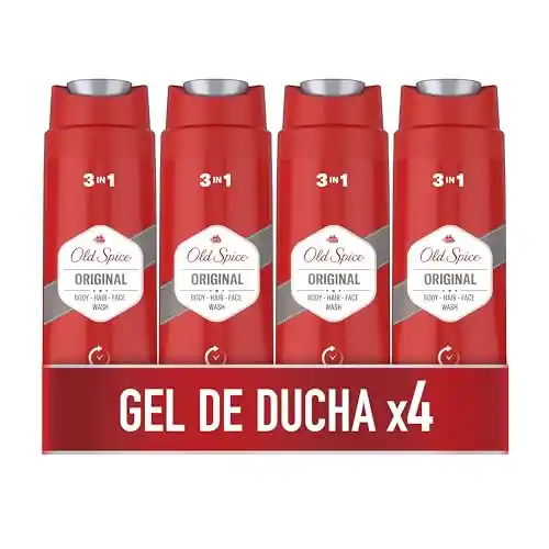 Pack 4x Old Spice Original Gel De Ducha Hombres 400ml