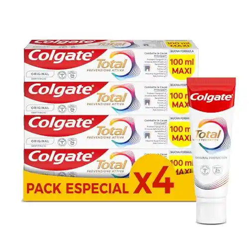 Pack 4x Pasta Dientes Colgate Total Prevención Activa