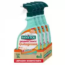 Pack 4x750ml Sanytol - Limpiador Desinfectante Desengrasante Cocinas con Perfume Limón