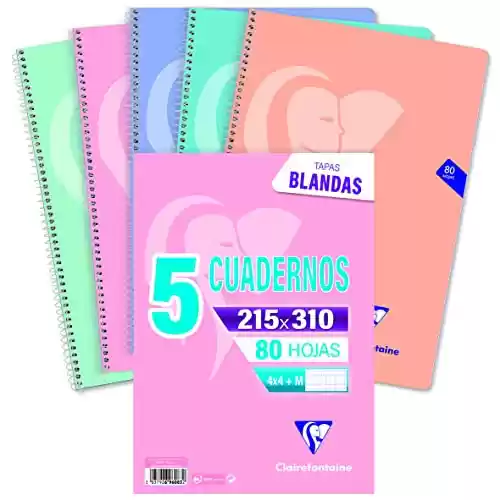 Pack 5 cuadernos CLAIREFONTAINE