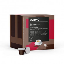 Pack 50 cápsulas de café Solimo Espresso, compatibles con Nespresso