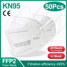 Pack 50 mascarillas con protección FFP2 KN95 (con certificado CE)