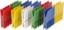 Pack 50 Pinzas Multicolor para la ropa