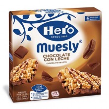Pack 6 barritas Hero Muesly de Chocolate con leche