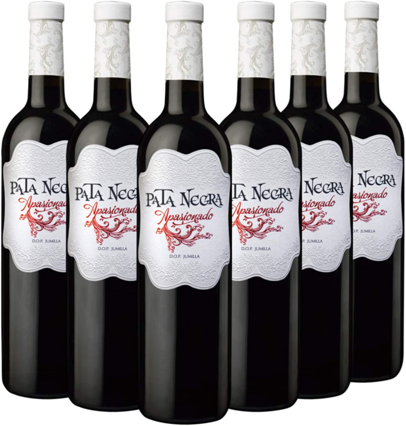 Pack 6 botellas de vino tinto Pata Negra Apasionado D.O Jumilla