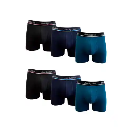 Pack 6 Calzoncillos Boxers Hombre Don Algodon
