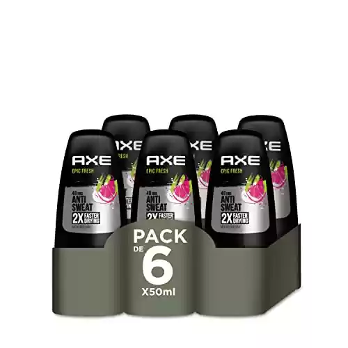 Pack 6 desodorantes Axe para Hombre Roll On Epic Fresh 50ml