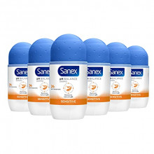 Pack 6 desodorantes Sanex Sensitive