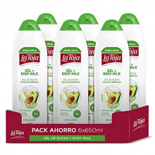 Pack 6 envases de Gel de Ducha + Body Milk Avocado La Toja