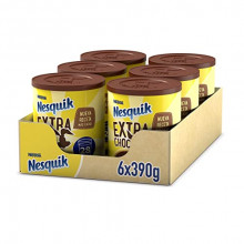 Pack 6 envases de Nesquik cacao soluble instantáneo Extra Choc