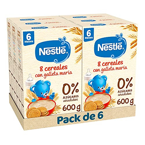 Pack 6 paquetes de Papillas 8 cereales con galleta María de Nestle