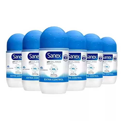 Pack 6 Uds x 50 Ml Desodorante Sanex Dermo Extra Control roll-on