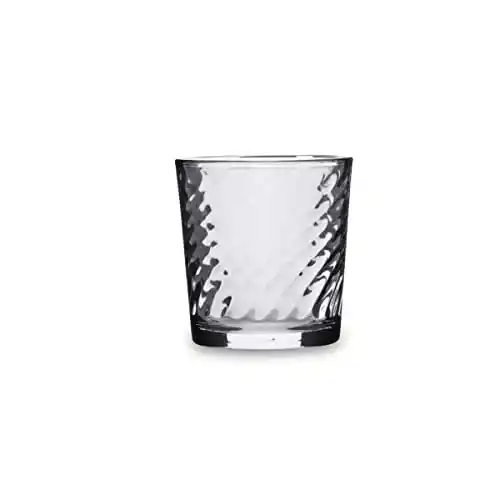 Pack 6 vasos bajos con relieve Quid Twist Vidrio 26cl