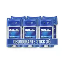Pack 6 x 70 ml Desodorante Gillette Clear Gel Antitranspirante Cool Wave para hombre