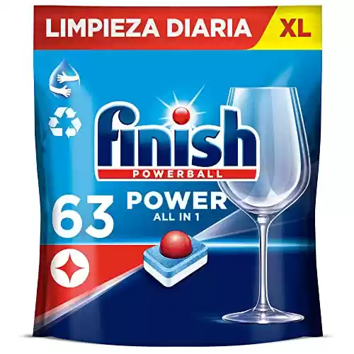 Pack 189 pastillas Finish Powerball Power All in 1 Regular para el lavavajillas (PROMO 3x2)