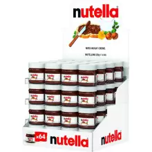 Pack 64 tarros de Nutella mini 25gr crema de avellanas y cacao