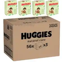 Pack 672 Toallitas Huggies Natural Care con Aloe Vera 99% agua - a 0,02€ la toallita