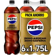 Pack 6x 1.75L Pepsi Zero sin cafeína (devolución de €4.04 en saldo Amazon)
