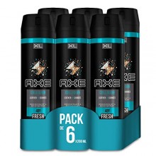 Pack 6x AXE Bodyspray Desodorante Leather and Cookies 200 ml