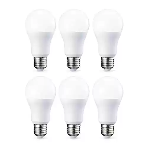 Pack 6x Bombillas LED E27 de 10,5 W (equivalente a 75 W), blanco cálido, Amazon Basics