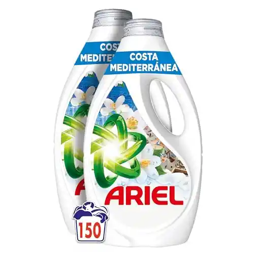 Pack 6x botellas de detergente líquido lavadora Ariel Sea Breeze & Jasmine