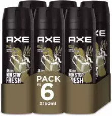 Pack 6x desodorante Axe Gold Rock