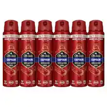 Pack 6x Desodorante Old Spice Captain Spray 150ml