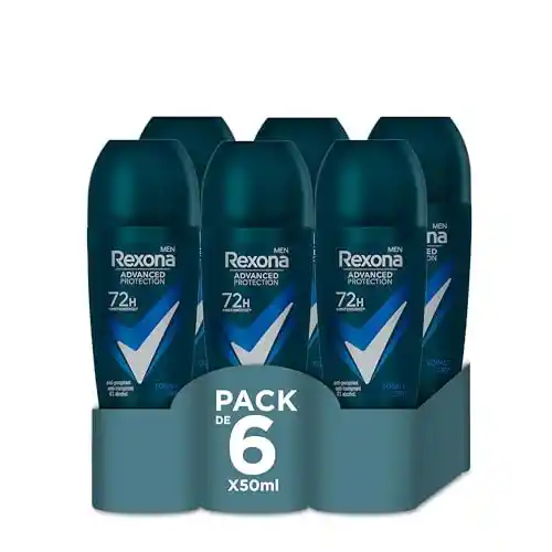 Pack 6x Desodorantes Rexona Cobalty Dry Roll-On 50ml