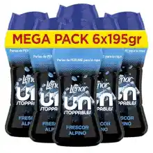 Pack 6x Lenor Unstoppables Frescor Alpino 195g