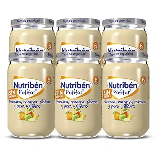 Pack 6x Nutribén potitos de frutas 235gr