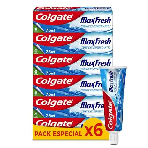 Pack 6x Pasta de Dientes Colgate Max Fresh 75ml