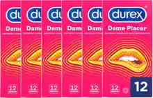 Pack 6x12 Preservativos Durex Dame Placer Con Puntos Y Estrías