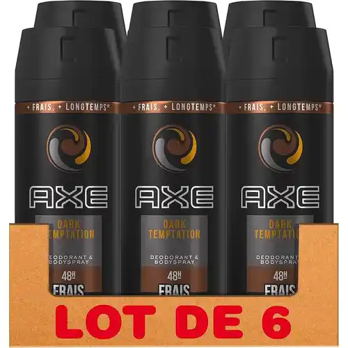 Pack 6x150ml Desodorantes AXE DARK TEMTATION - 2€ el bote
