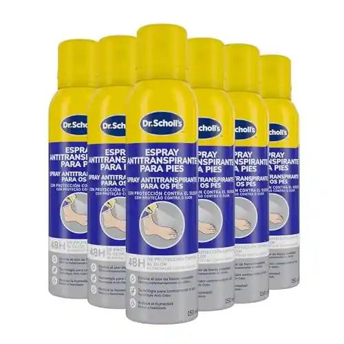 Pack 6x150ml Dr. Scholl’s Fresh Step Desodorante para Pies