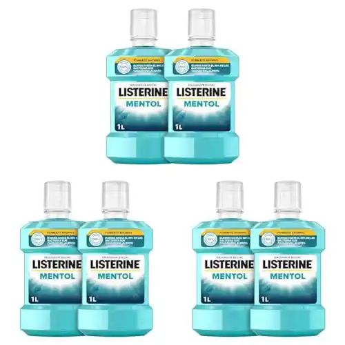 Pack 6x1L Listerine Mentol Enjuague Bucal