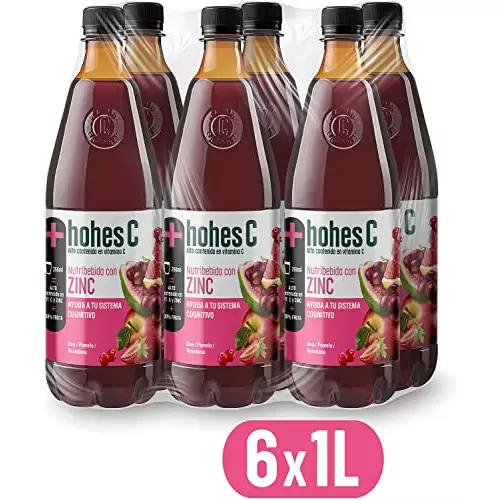 Pack 6x1L Zumo de manzana con Zinc y vitamina C - ayuda a tus defensas hohes C Nutribebida 100% fruta