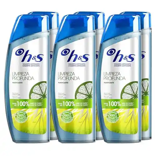 Pack 6x300ml H&S Limpieza Profunda Champú Anticaspa