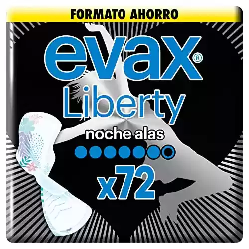 Pack 72 Compresas con Alas, Noche, Evax Liberty