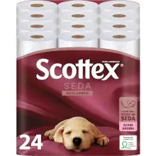 Pack 72 Rollos Papel Higiénico Scottex Seda Acolchado Triple Capa