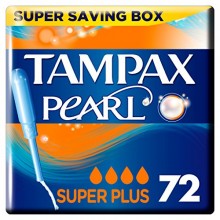 Pack 72 tampones Tampax Pearl Super Plus