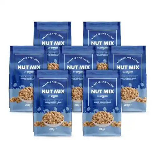 Pack 7x200g Mezcla de frutos secos tostados by Amazon